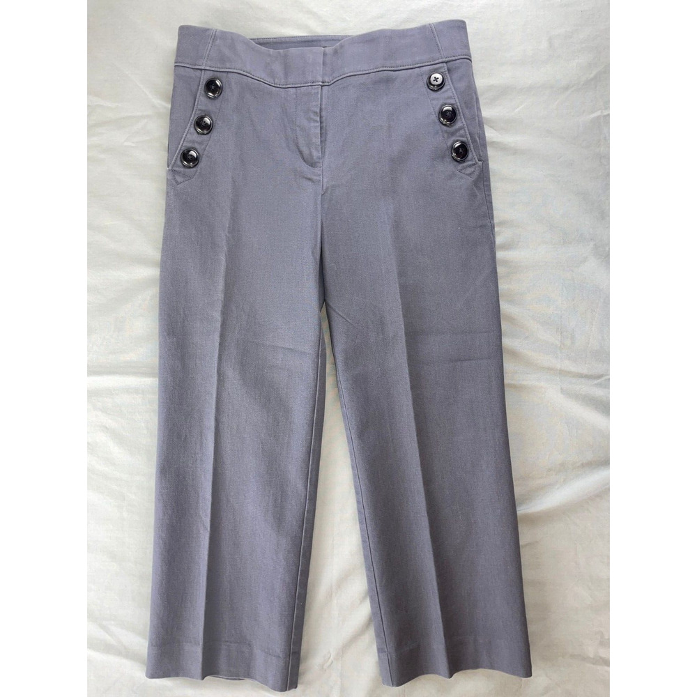 Ann Taylor Loft Petites Crop Weekend Chino Pants. Washed Gray, Women's 4P. EUC!!